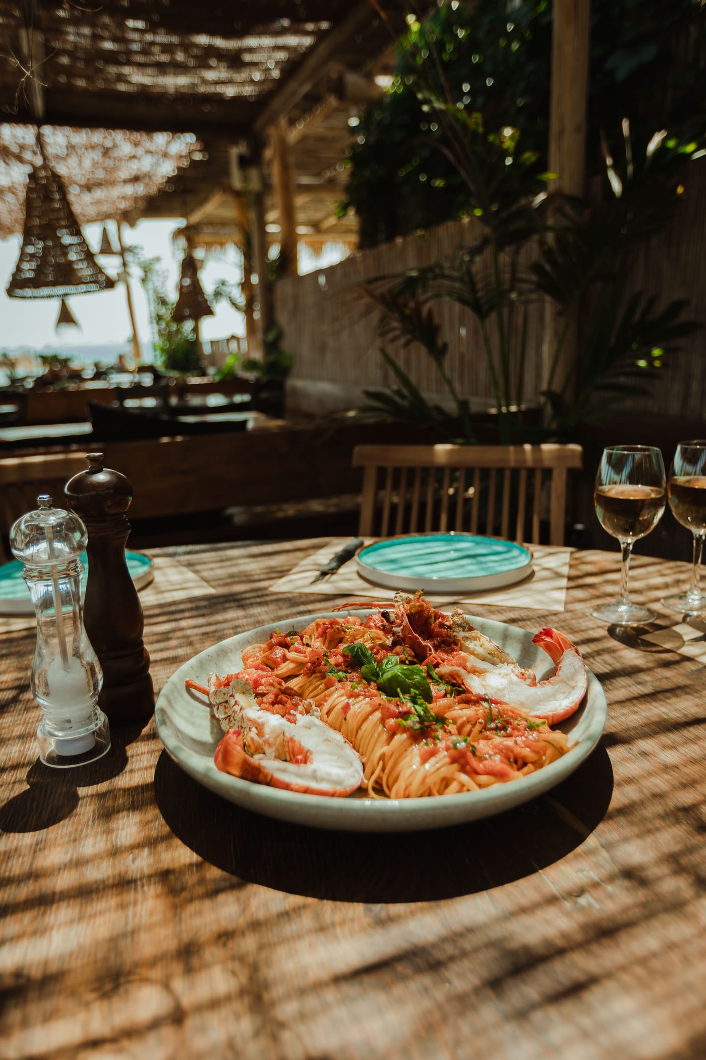 Lobster pasta in fresh tomato sauce